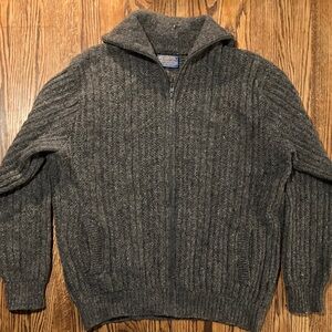 Pendleton Men's Charcoal Zip-Up Sweater
